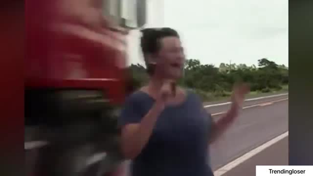 Funny speaker on road