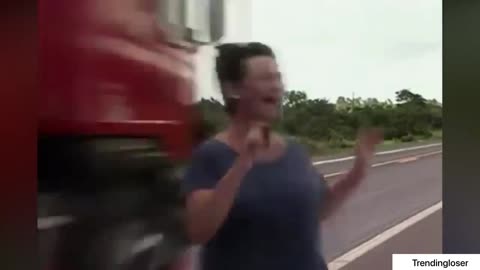 Funny speaker on road