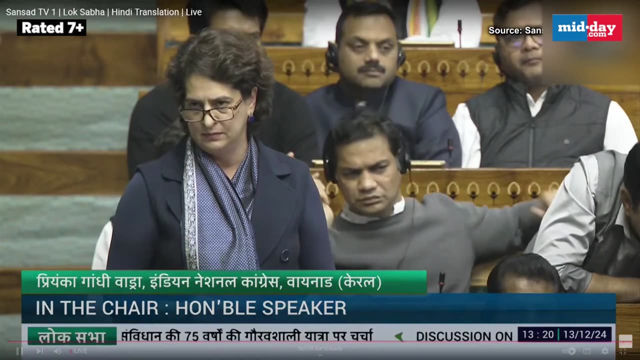 Priyanka Gandhi gets angry, slams MP in between her debut Lok Sabha Speech