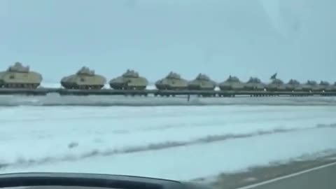 Endless Trains of Tanks Transiting Through Poland