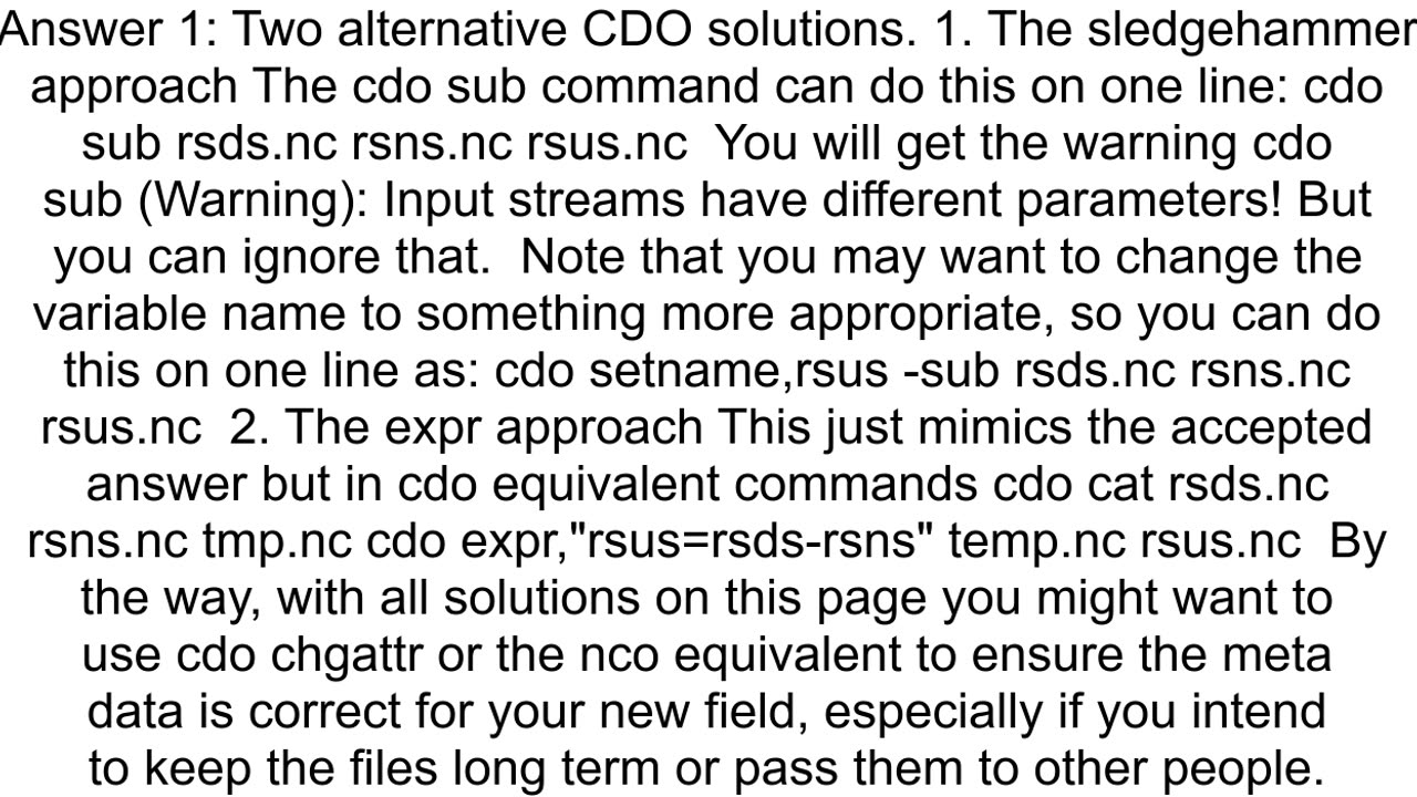 subtracting variables within two different netcdf files