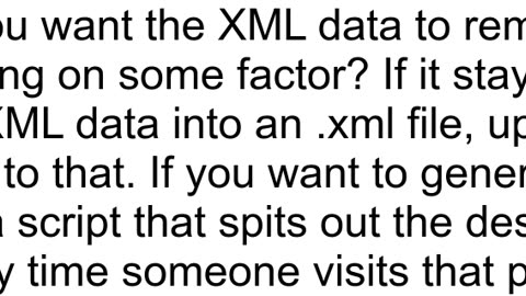 Creating a URL with XML