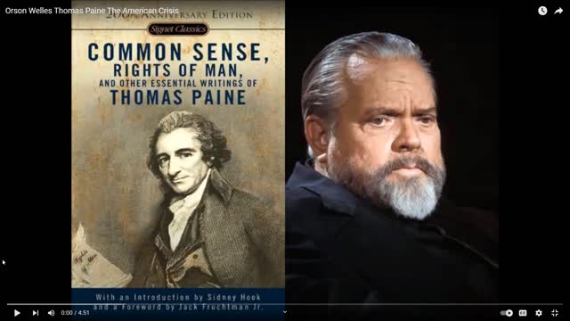 Thomas Paine The American Crisis 1 - read by Orson Welles+The Winter Patriots-Revolutionary War Tale