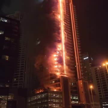 WATCH: Massive fire broke out at an Emaar building in Dubai near Burj Khalifa.