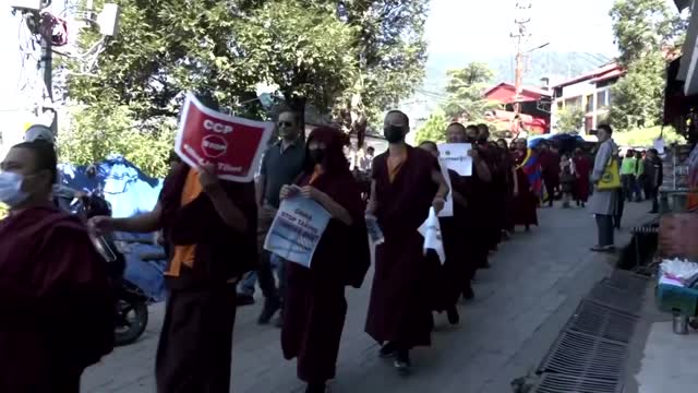 Exiled Tibetans protest China’s Communist Party