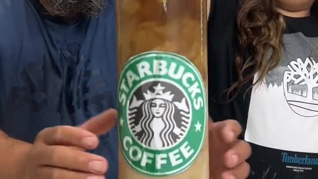 We made a giant Starbucks Frappuccino #starbucks