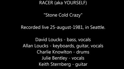 RACER - "Stone Cold Crazy" - Live