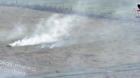 AFU Armor Burning in the Fields Between Robotyne and Verbove