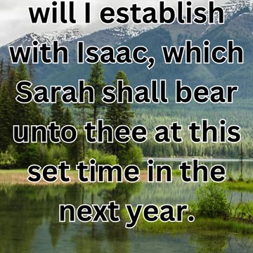 "The Covenant with Isaac Foretold"Genesis 17:21.