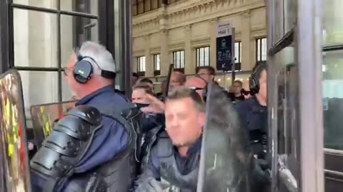 The French kicking off in Bordeaux today against macron's pension reform.