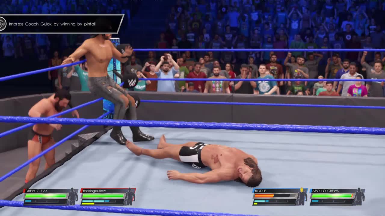 wwe2k22 myrise walkthrough 188, Tagging with Gulak