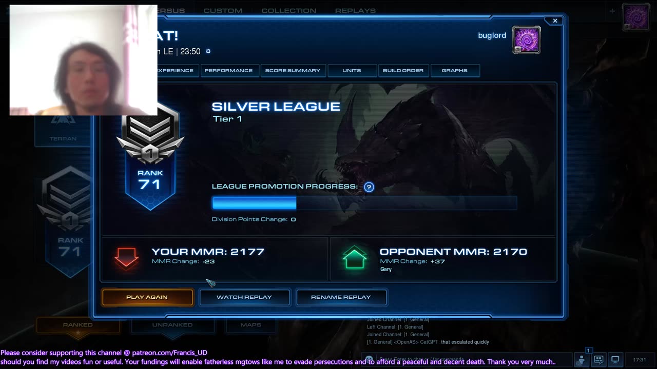 starcraft2 new season 1st game defeated on ancient cistern zvt :'( :'(