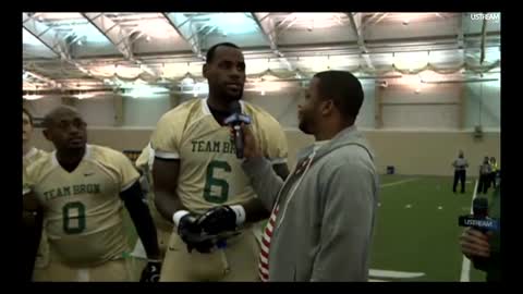 Team LeBron James vs Team Kevin Durant Flag Football Game Highlights NFL