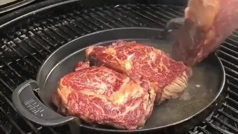The steak was flavourful and cooked as ordered.