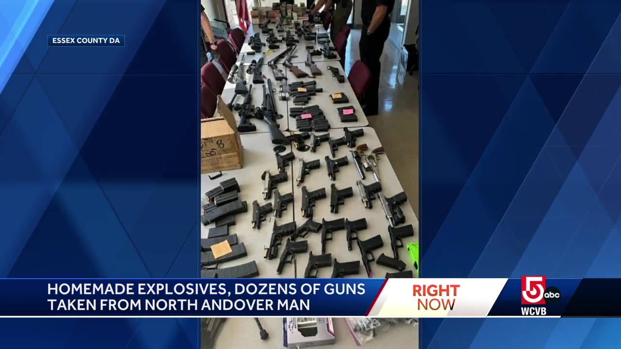 Mass. Man faces felony gun charges after cache of 30 guns, ammo & explosives found in home