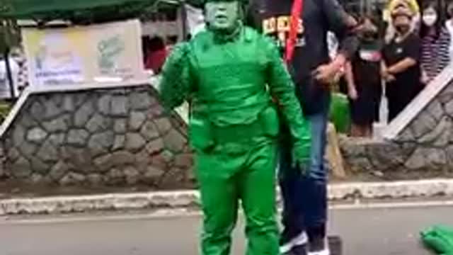 Green soldier in the philippines