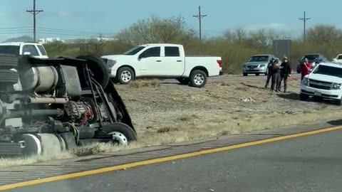 OMG AZ TRUCK CHEMICAL SPILLAGE