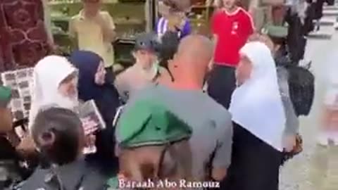 Moment IDF Assault a Palestinian Lady in South of Israel