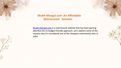 Finding Love on a Budget: Shubh-Mangal.com