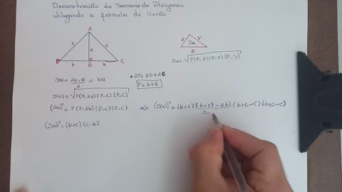 Demonstração do Teorema de Pitágoras utilizando a fórmula de Herão