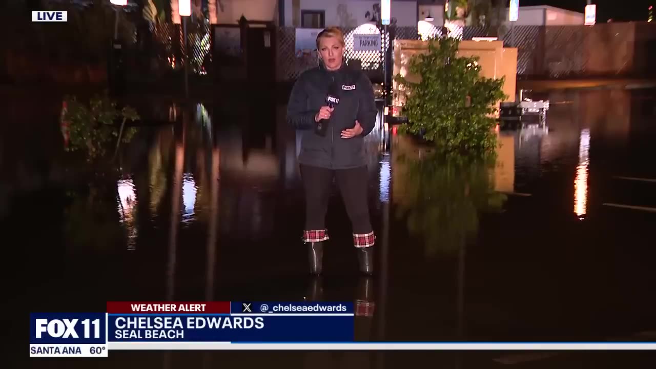 High surf causes flooding in Orange County