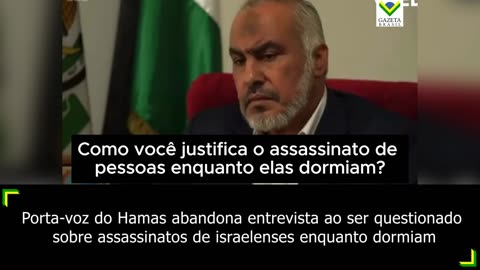 Porta-voz do Hamas abandona entrevista ao ser questionado sobre assassinatos de israelenses