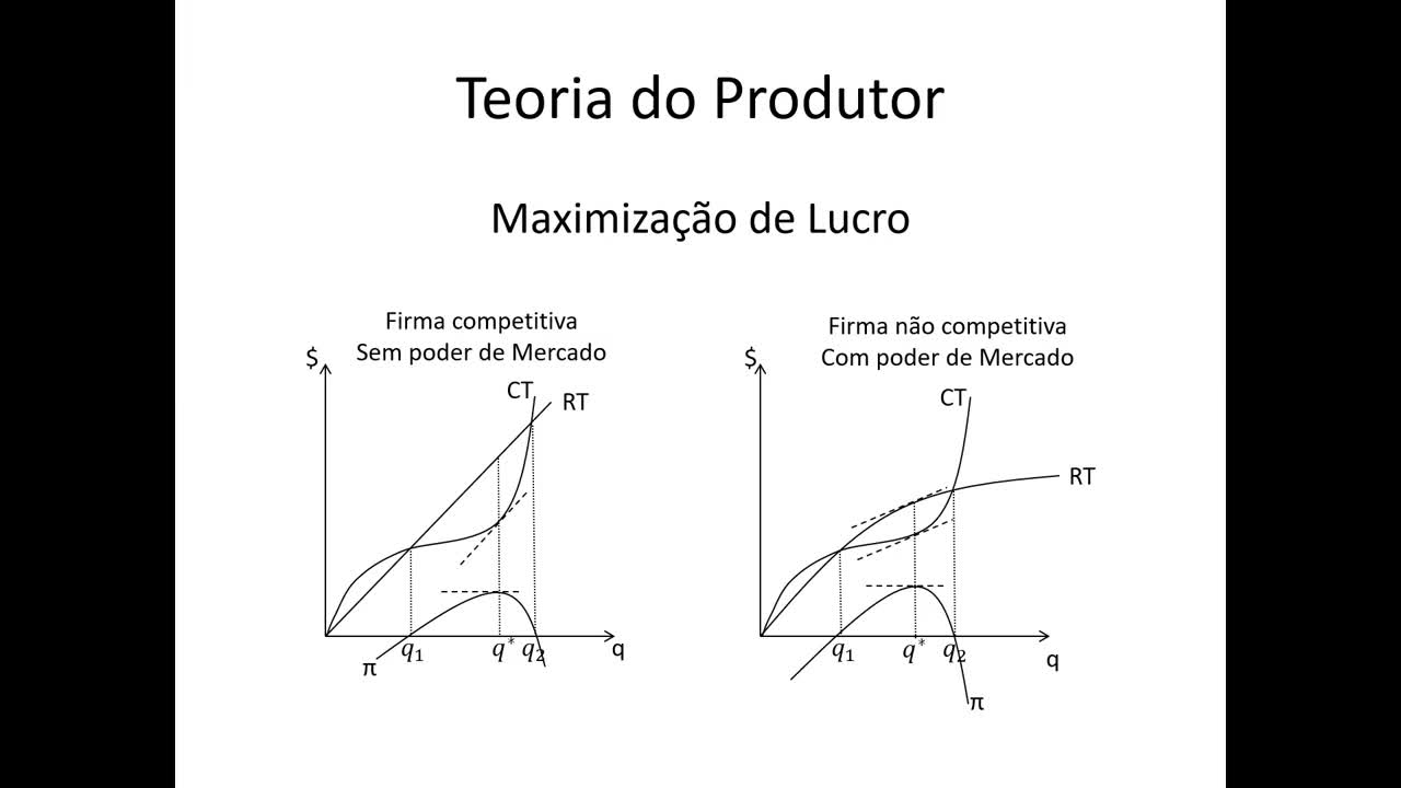 Microeconomia 084 Teoria do Produtor Maximização de Lucro Continuação 1