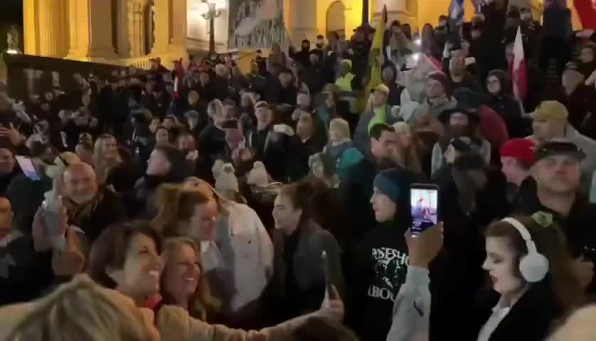 We're not gonna take it! played at the Melbourne protest