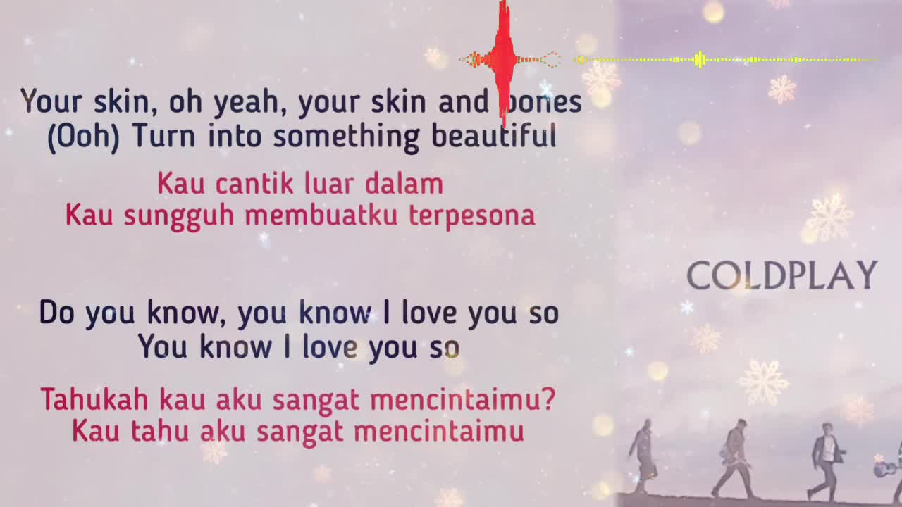 Coldplay Yellow Lyrics English - Bahasa