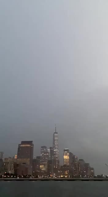 Lighting Hits One World Trade Center (Aug. 22, 2021)