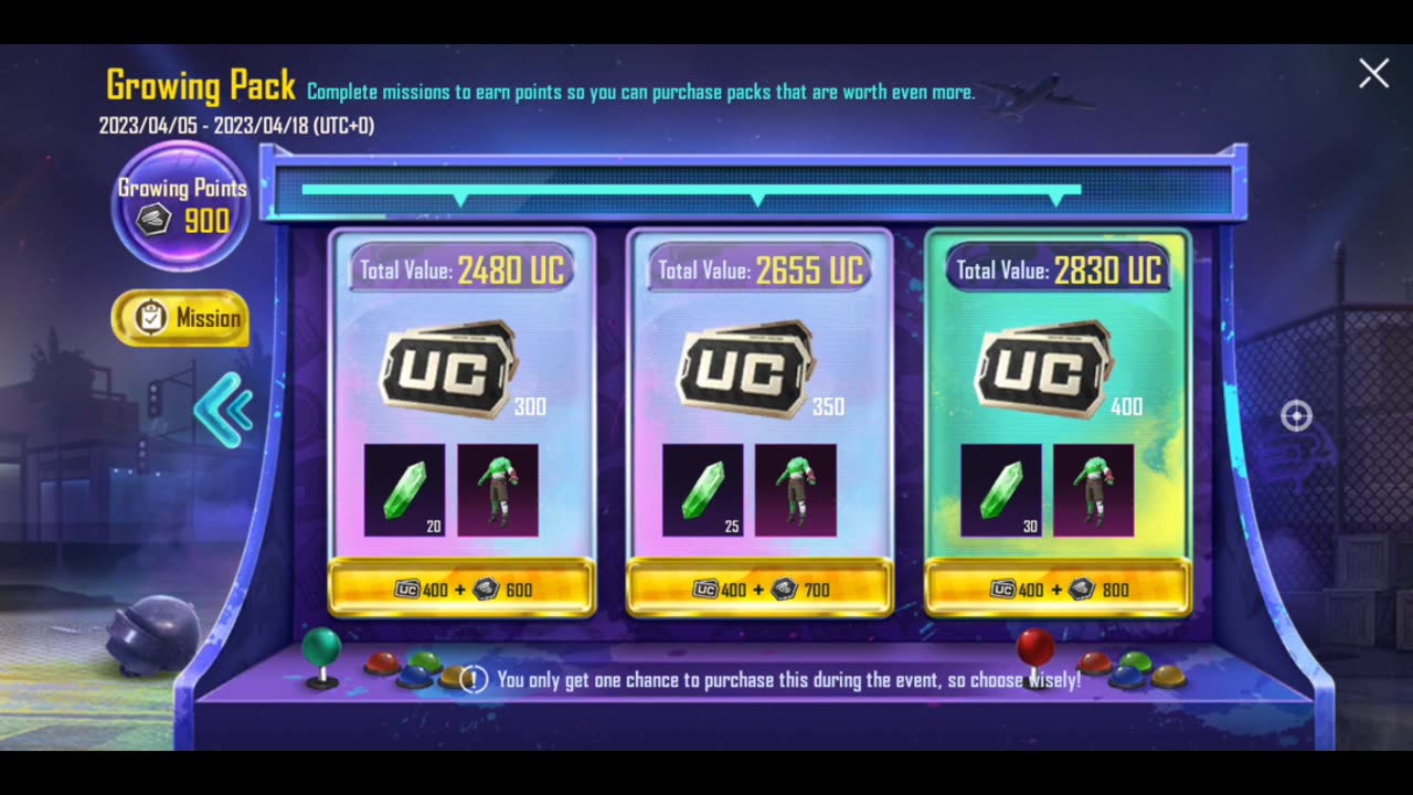 PUBG MOBILE Growing Uc Pack