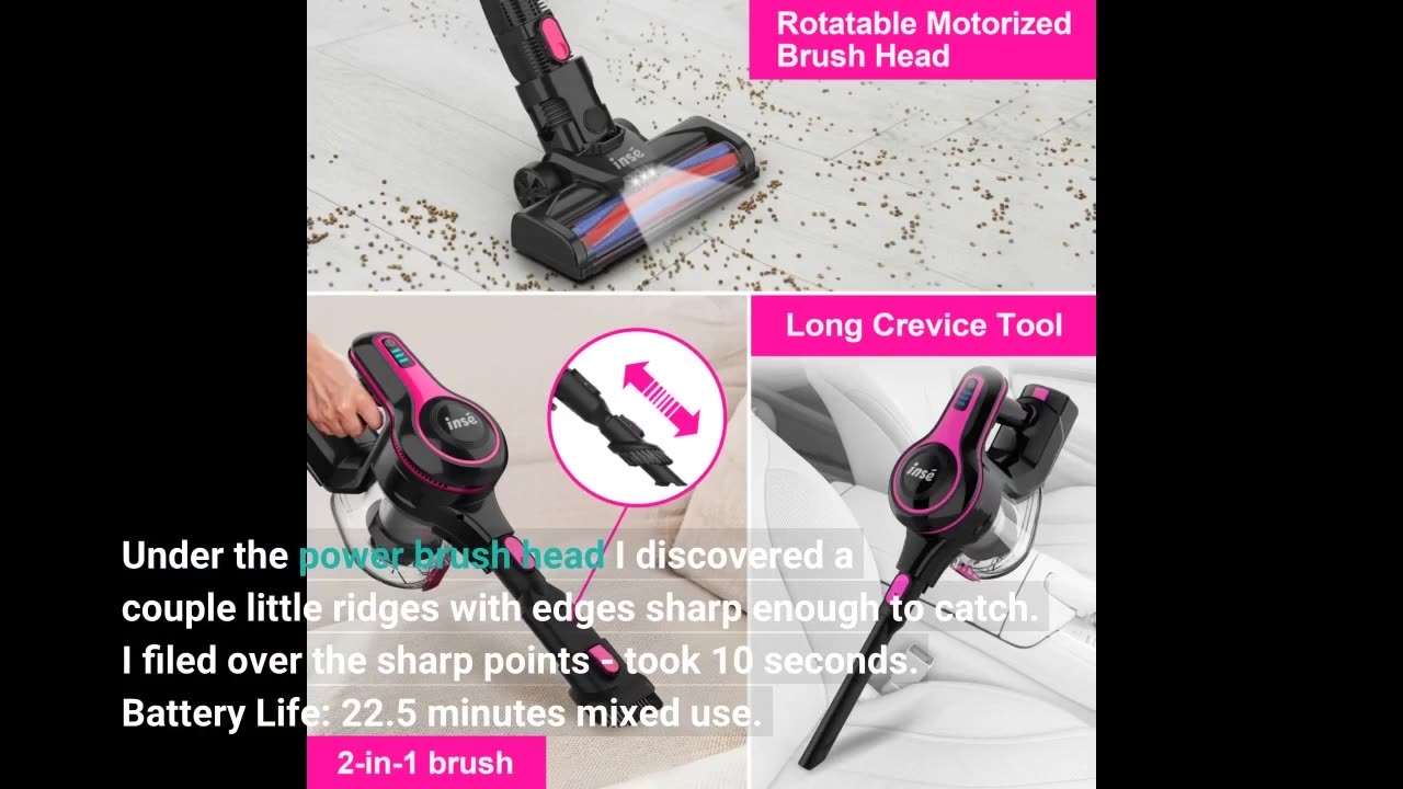 EICOBOT Cordless #Vacuumcleaner Lightweight Stick #Vacuumcleaner 23Kpa-Overview