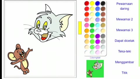 Mewarnai Kartun Kesukaan TOM AND JERRY