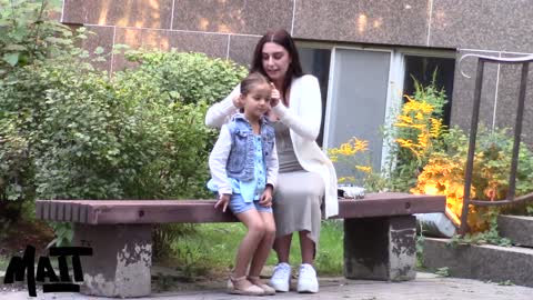 Little Girl Struggles To Tie Her Hair. What Happens Is Shocking