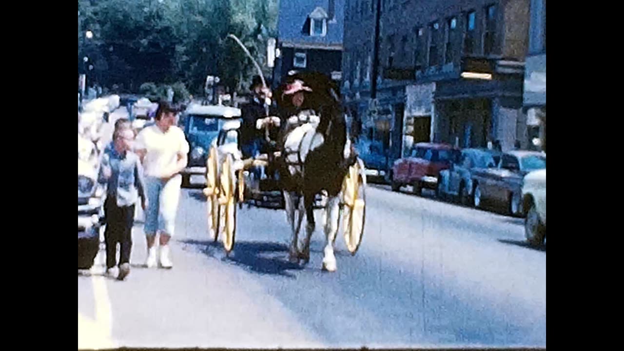 Horse & Buggy Advertising the Country Fair at Upton Common! Spring 1960 - Athol, MA