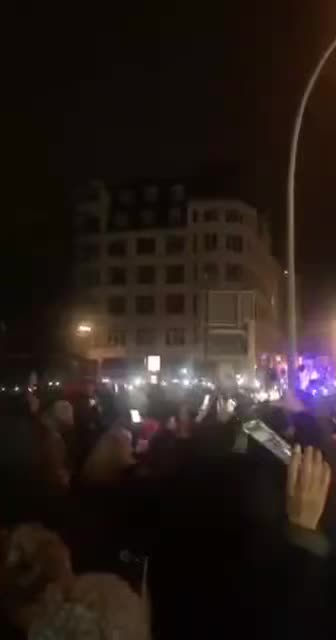 Germans protesting well into the night in Hamburg