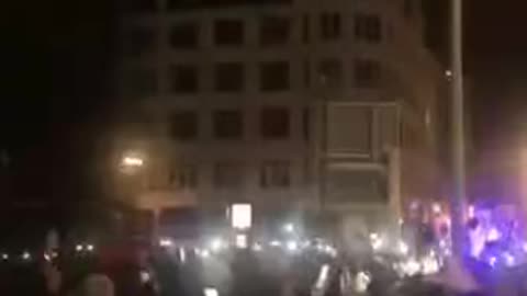 Germans protesting well into the night in Hamburg