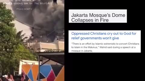 Jakarta Mosque’s Dome Burns down