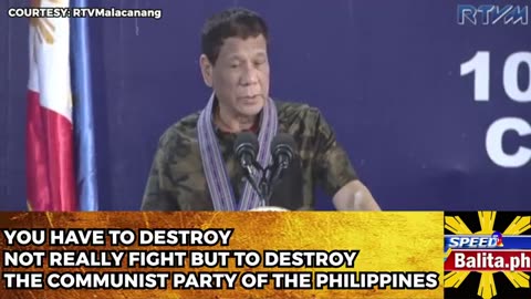 I will be long gone but the problem still linger unless we can have a law and order - tatay Digong