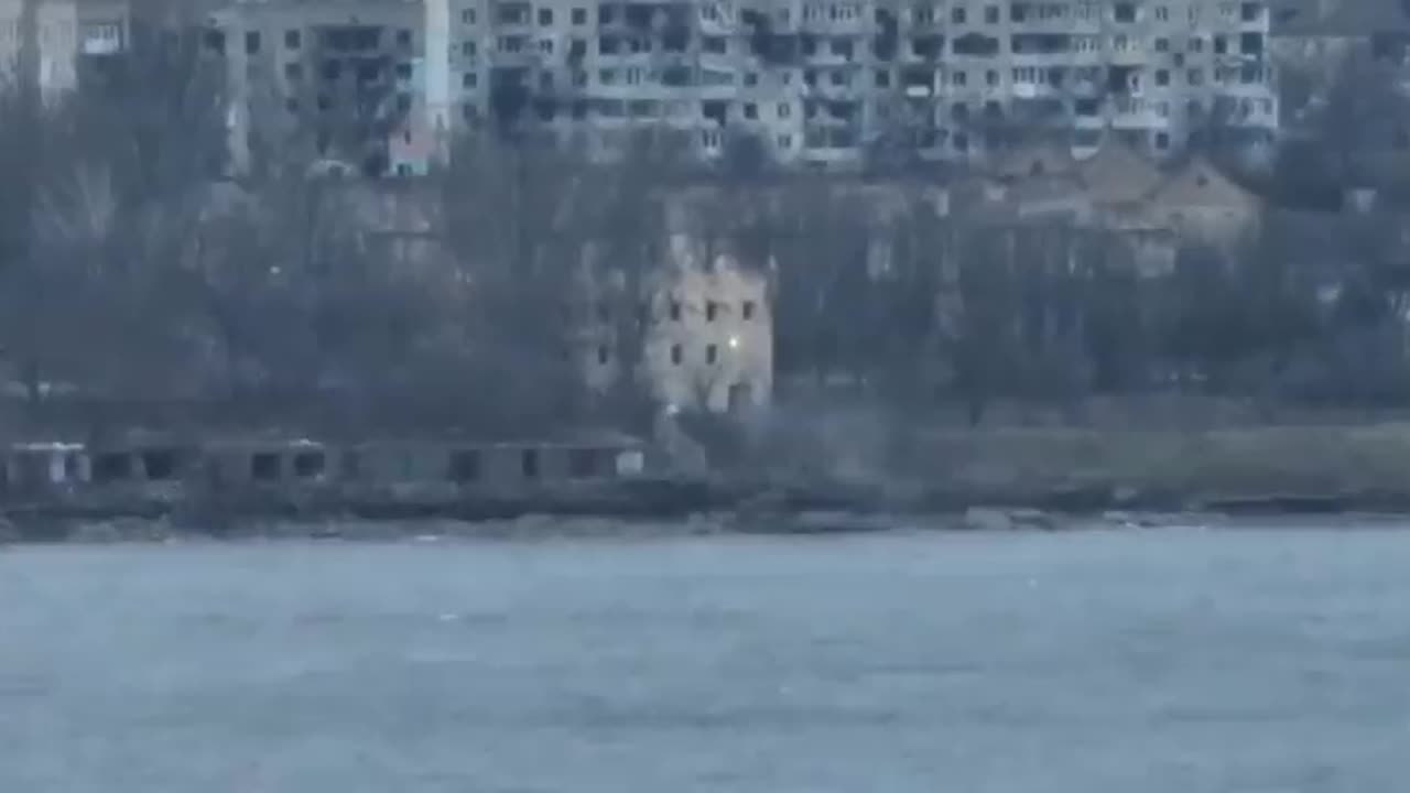 Ukrainian sniper being taken out the window