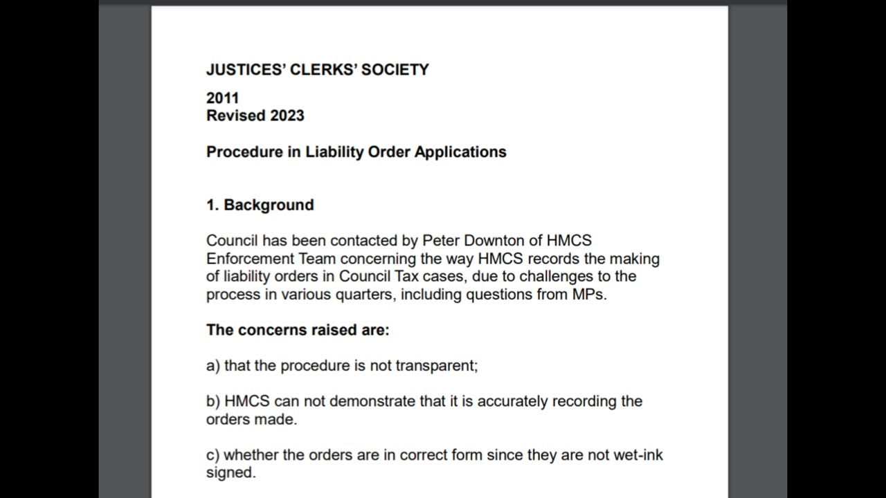 Council Tax; procedures in liability order applications!