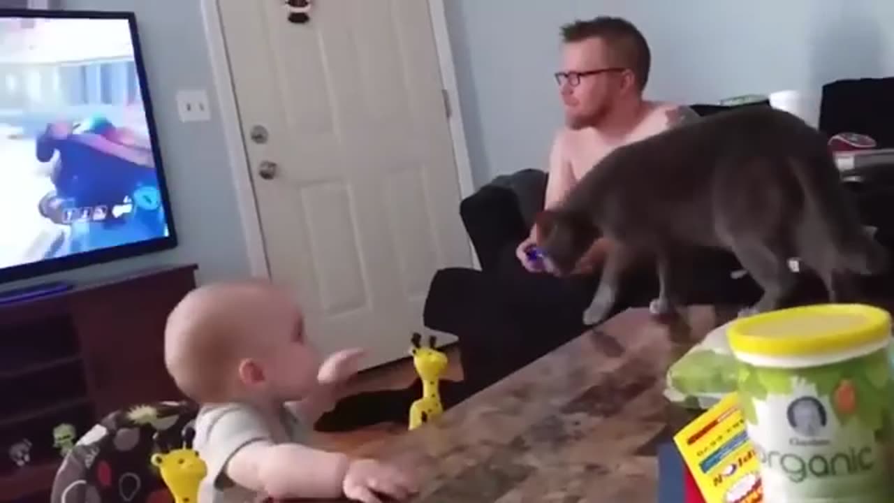 Cute kids playing with animals 🥰