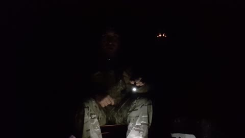 Setting up the angle of the camera for a night vlog under a tarp Aug 2022
