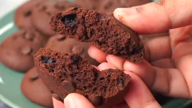 Easy Double Chocolate Chip Cookies Recipe at Home _ Yummy