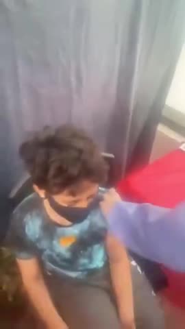 AS SOON AS THE BOY TOOK THE VACCINE IN THE CLINIC, HE COLLAPSED