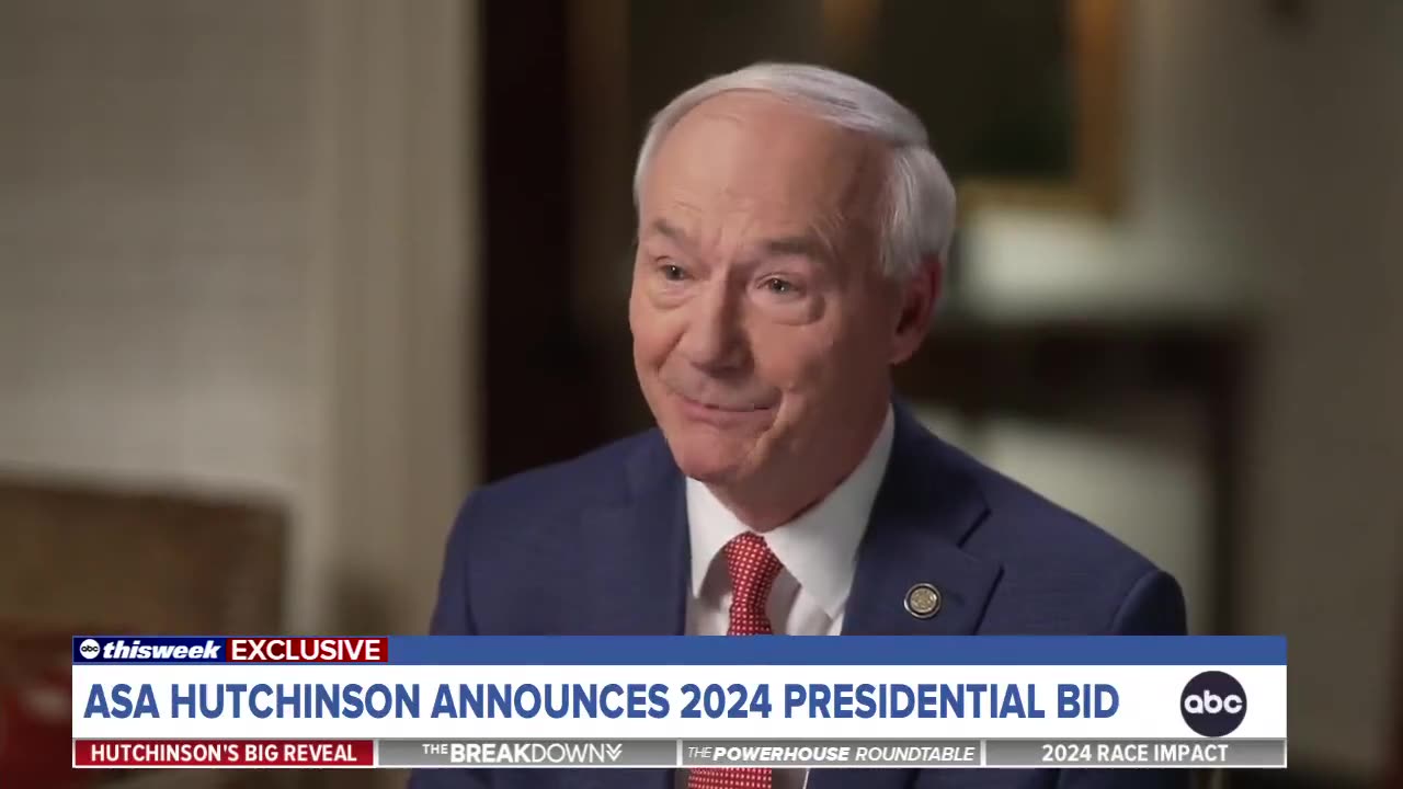 Another RINO Throws His Hat in The Ring For 2024, Arkansas Governor Asa Hutchinson Tells ABC