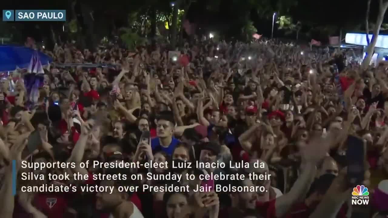 Supporters Of Brazil’s President-Elect Lula da Silva Celebrate Victory Over Bolsonaro