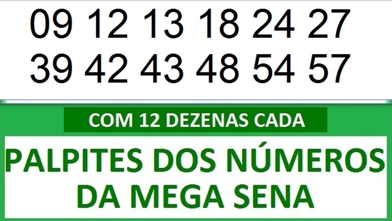 #PALPITES DOS NÚMEROS DA MEGA SENA COM 12 DEZENAS 9m 9n 9o 9p 9q 9r 9s 9t 9u 9v 9w 9x