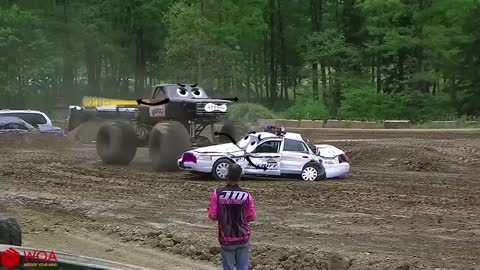 Crazy monster truck freestyle moments