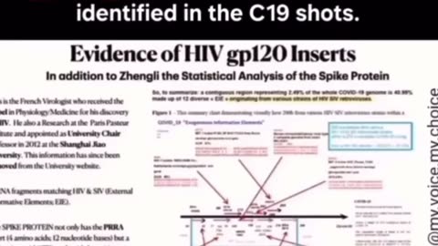 HIV+ Simian immune deficieny in C19 shots